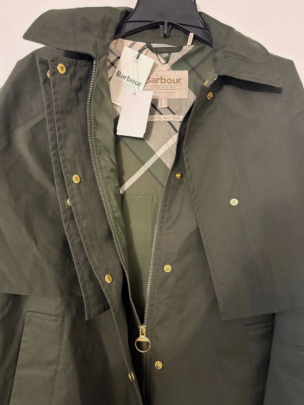 Barbour FIA CAPED (Removable )TWILL Water Resistant Jacket MSRP$420 British Chic - Picture 12 of 16